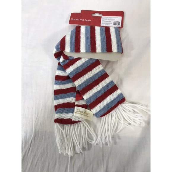 Dog Scarf Knitted Pet Cat Stylish Winter Christmas - Picture 4 of 5